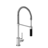 RIOBEL BI201SSBK Bistro Pulldown Kitchen Faucet Pull-Down Touchless, 1.8 gpm Flow Rate, Stainless