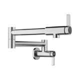 Blanco 527484 Culina II Pot Filler, Commercial, 1.5 gpm Flow Rate, 180 deg Swivel Spout, 2 Handles, PVD Steel