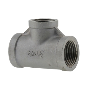 Boshart Industries SS304RT-070705 Light Reducing Tee, 3/4 x 3/4 x 1/2 in Nominal, FNPT End Style, 150 lb, 304 Stainless Steel