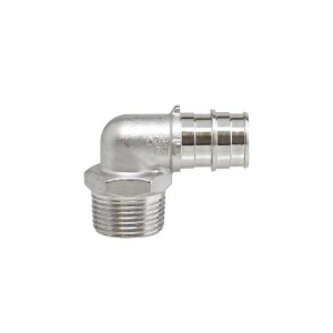 Boshart Industries SSCEP-ME05 Cold Expansion Elbow, 1/2 in Nominal, CE PEX x MPT End Style, 304 Stainless Steel