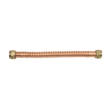 BrassCraft® Copper-Flex™ WB00-24N Water Heater Connector, 3/4 in, FNPT, 24 in L, 125 psi, Corrugated Copper