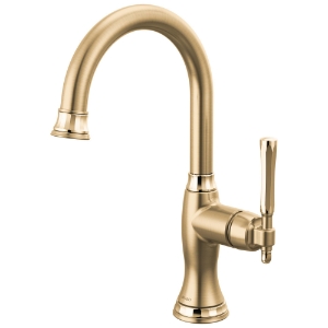 Brizo® 61058LF-GLPG Bar Kitchen Faucet, The Tulham™ Kitchen Collection by Brizo®, Luxe Gold/Polished Gold, 1 Handle, 1.8 gpm Flow Rate