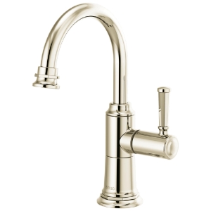 Brizo® 61374LF-H-PN Rook® Beverage Faucet, 1.5 gpm at 60 psi Flow Rate, Polished Nickel, 1 Handle