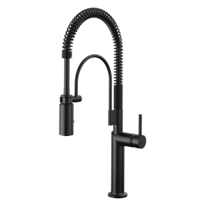 Brizo® 63375LF-BLLHP Odin® Semi-Professional Kitchen Faucet, 1.8 gpm Flow Rate, Matte Black, 1 Faucet Hole, Commercial
