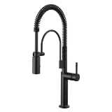 Brizo® 63375LF-BLLHP Odin® Semi-Professional Kitchen Faucet, 1.8 gpm Flow Rate, Matte Black, 1 Faucet Hole, Commercial