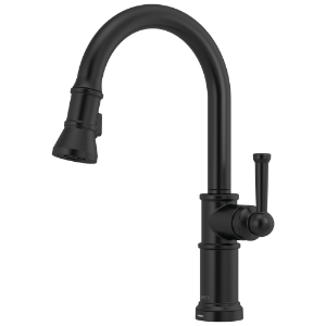 Brizo® 64025LF-BL Artesso® SmartTouch® Pull-Down Kitchen Faucet, 1.8 gpm, Matte Black, 1 Handle, 1 Faucet Hole, Traditional, Commercial