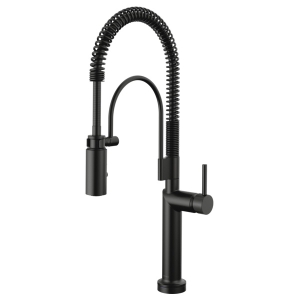 Brizo® 64375LF-BLLHP Odin® Semi-Professional Kitchen Faucet, 1.8 gpm Flow Rate, Matte Black, 1 Faucet Hole, Commercial