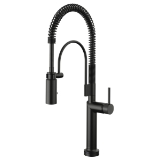 Brizo® 64375LF-BLLHP Odin® Semi-Professional Kitchen Faucet, 1.8 gpm Flow Rate, Matte Black, 1 Faucet Hole, Commercial