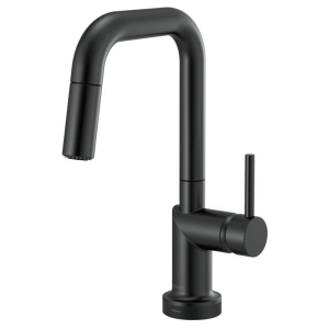 Brizo® SmartTouch® 64965LF-BLLHP Pull-Down Prep Faucet - Less Handles, Odin®, Matte Black, 1 Handle, 1.8 gpm at 60 psi