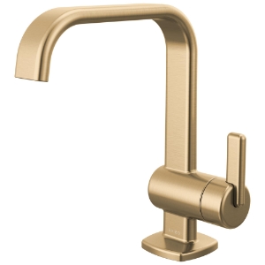 Brizo® 65067LF-GL-ECO Allaria™ Single Handle Lavatory Faucet, 1.2 gpm Flow Rate, 5.81 in H Spout, 1 Handle, 1 Faucet Hole, Luxe Gold, Lavatory Function