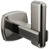 Brizo® 693467-BNX Bathroom Hook, (1) Hooks, 2-7/8 in OAH x 2 in OAW x 3 in OAD, Zinc, Brilliance® Black Onyx