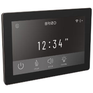 Brizo® 8CN-600S-BNX-L Digital Interface Steam Shower Control, Digital Display, Lumicoat® Black Onyx