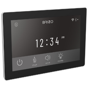 Brizo® 8CN-600S-PC-L Digital Interface Steam Shower Control, Digital Display, Lumicoat® Polished Chrome