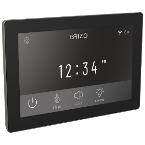 Brizo® 8CN-600S-SL-L Digital Interface Steam Shower Control, Digital Display, Lumicoat® Luxe Steel