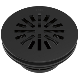 Brizo® BT051414-BL Round Shower Drain, 4 in Nominal, Brass Drain, Matte Black