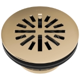 Brizo® BT051414-PG Round Shower Drain, 4 in Nominal, Brass Drain, Polished Gold