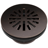 Brizo® BT051414-RB Round Shower Drain, 4 in Nominal, Brass Drain, Venetian Bronze