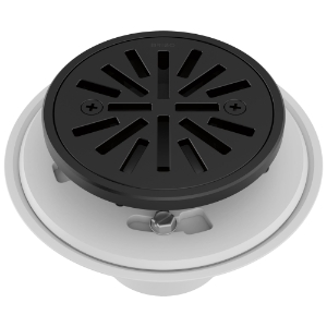 Brizo® BT061414-BL Round Shower Drain, 4 in Nominal, Matte Black
