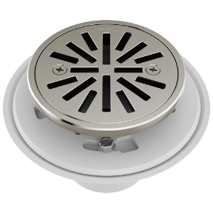 Brizo® BT061414-BN Round Shower Drain, 4 in Nominal, Brushed Nickel