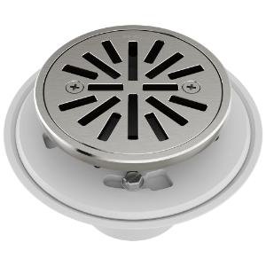 Brizo® BT061414-NK Round Shower Drain, 4 in Nominal, Luxe Nickel