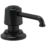 Brizo® RP100487BL Soap Dispenser, Matte Black, 2.63 in OAL, Deck Mounting, Metal