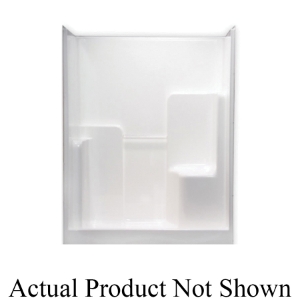 Clarion AcrylX™ RE5836RXT/S WH Shower With 8-1/2 in Threshold, Molded Soap Ledges and Seat, 60 in L x 36 in W x 79-1/2 in H, White
