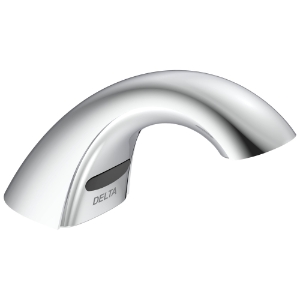DELTA® Commercial 590-TFLGHGMHDF HDF® Battery Lavatory Faucet, 0.5 gpm Flow Rate, 2.375 in H Spout, 1 or 3 Faucet Holes, Chrome