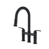 Gerber® d434437bs Kinzie Two Handle Kitchen Faucet, 1.75 gpm Flow Rate, Satin Black, 2 Handles, 3 Faucet Holes