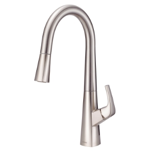 Gerber® D454419SS Vaughn® Pull-Down Kitchen Faucet, 1.75 gpm Flow Rate, Stainless Steel, 1 Handle, 1 Faucet Hole