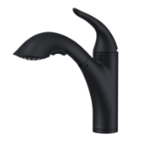 Gerber® D455221BS Antioch Faucet, 1.75 gpm Flow Rate, 120 deg Swivel Spout, Satin Black, 1 Handle, 1 Faucet Hole