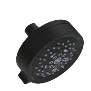 Gerber® D460055BS Parma® 5-Function Shower Head, 2 gpm Max Flow, 5 Sprays, Wall Mounting, 4-1/2 in Head, Satin Black