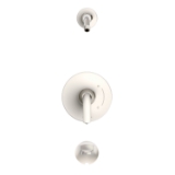 Gerber® D500034LSBNTC Lemora 1-Handle Tub & Shower Trim Kit & Treysta™ Cartridge with Diverter on Valve Less Showerhead Brushed Nickel