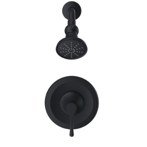 Gerber® D501522BSTC Antioch® 1-Handle Shower Only Trim Kit & Treysta™ Cartridge, 1.75gpm Satin, Black