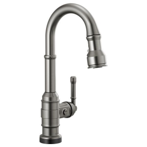 DELTA® 9990TL-KS-DST Broderick™ Touch2O® Bar / Prep Faucet with Touchless Technology, Black Stainless, 1 Handle, 1.8 gpm
