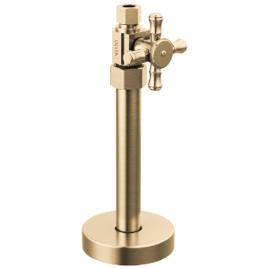 DELTA® DT021202-CZ Straight Supply Stop Valve, 1/2 in Nominal, Brass Body, Champagne Bronze