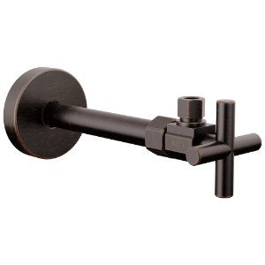 DELTA® DT022201-RB Angled Supply Stop Valve, 1/2 in Nominal, Brass Body, Venetian Bronze