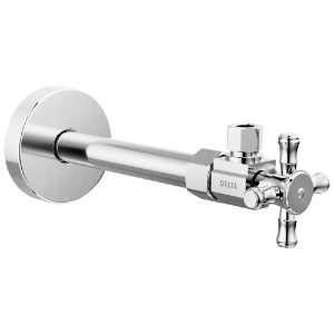 DELTA® DT022202 Angled Supply Stop Valve, 1/2 in Nominal, Brass Body, Chrome