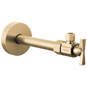 DELTA® DT022203-CZ Angled Supply Stop Valve, 1/2 in Nominal, Brass Body, Champagne Bronze