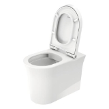 DURAVIT 0027090000 002709 Removable Toilet Seat, White Tulip, Plastic, Slow Close Hinge