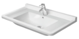 DURAVIT 0304800030 030480 Starck 3 Vanity Sink, Rectangle Shape, 8.875 in H x 19.125 in W x 33.5 in x L, Wall Mounting, Ceramic, White