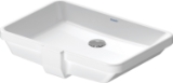 DURAVIT 0316530017 031653 2nd Floor Vanity Basin, Rectangle Shape, 4.5 in H x 15 in W x 20.625 in L, Undermount Mounting, Ceramic, White