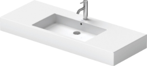 DURAVIT 0329120030 032912 Vero Vanity Sink, Rectangle Shape, 6.75 in H x 19.25 in W x 49.25 in x L, Wall Mounting, Ceramic, White