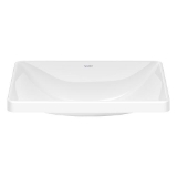 DURAVIT 0358600079 035860 D-Neo Vanity Basin, Rectangle Shape, 5.75 in H x 17.38 in W x 23.62 in L, Undermount Mounting, Ceramic, White