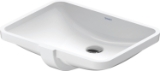 DURAVIT 0359490017 035949 ME by Starck Vanity Basin, Rectangle Shape, 7.13 in H x 14.38 in W x 20.88 in L, Undermount Mounting, Ceramic, White