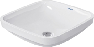 DURAVIT 0373370017 037337 Durastyle Vanity Basin, Square Shape, 5-7/8 in H x 15-3/4 in W x 15-3/4 L, Undermounting, Ceramic, White