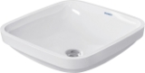 DURAVIT 0373370017 037337 Durastyle Vanity Basin, Square Shape, 5-7/8 in H x 15-3/4 in W x 15-3/4 L, Undermount Mounting, Ceramic, White