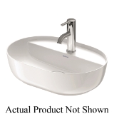 DURAVIT 0380500000 Luv Washbowl, Oval Shape, 19-3/8 in L x 13-7/8 in W x 5-5/8 in H, Above Counter/Ground Mount, DuraCeram®, White
