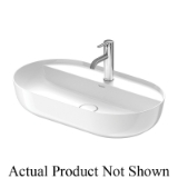 DURAVIT 03807000001 Luv Washbowl, Oval Shape, 27-1/4 in L x 15-3/4 in W x 5-5/8 in H, Above Counter/Ground Mount, DuraCeram®, White with WonderGliss