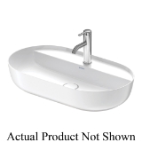 DURAVIT 0380702600 Luv Washbowl, Oval Shape, 27-1/4 in L x 15-3/4 in W x 5-5/8 in H, Above Counter/Ground Mount, DuraCeram®, White/White Satin Matte