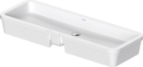 DURAVIT 0384100017 038410 Vero® Air Vanity Basin, Rectangle Shape, 6.5 in H x 12.25 in W x 39.375 in x L, Undermounting, Ceramic, White
